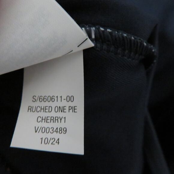 Old Navy Women M Navy Cherry Print Ruched Bathing Suit Y2K Style Retro Coquette - Picture 5 of 5